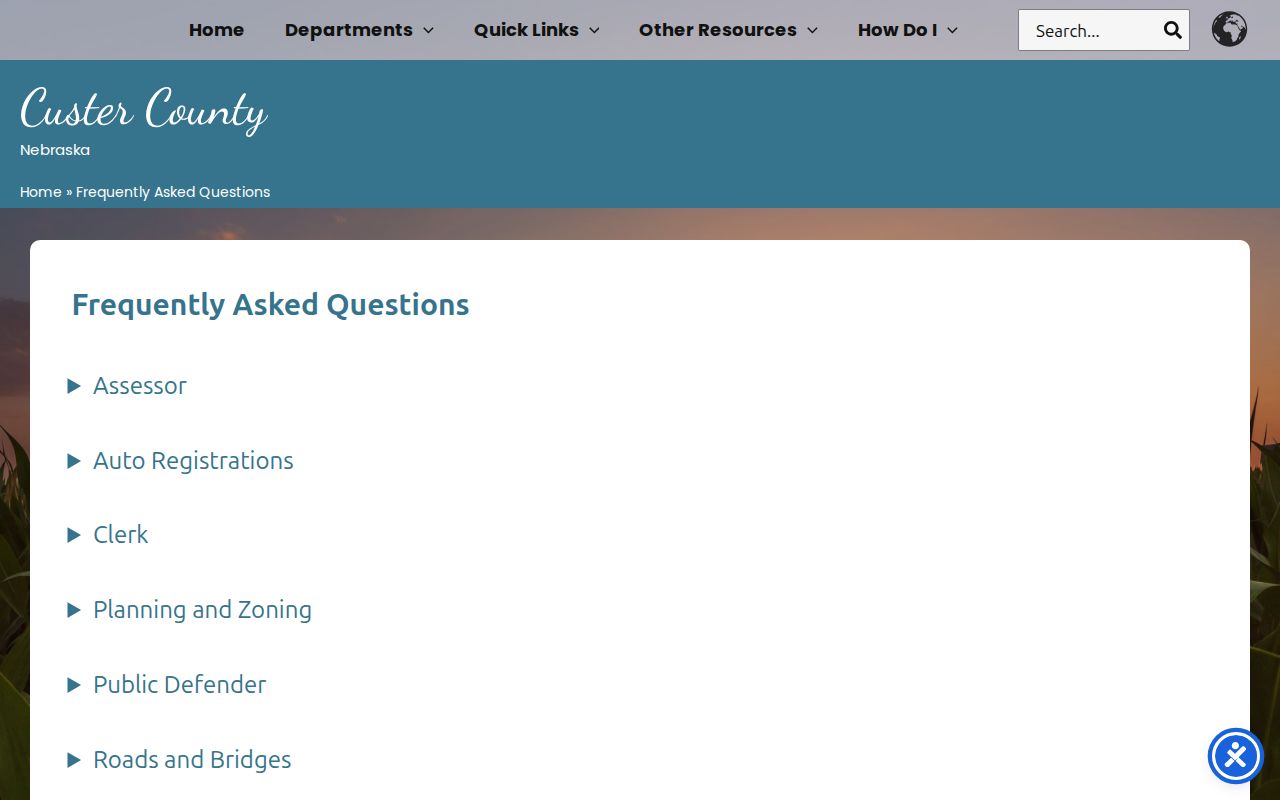 Custer County public records request information