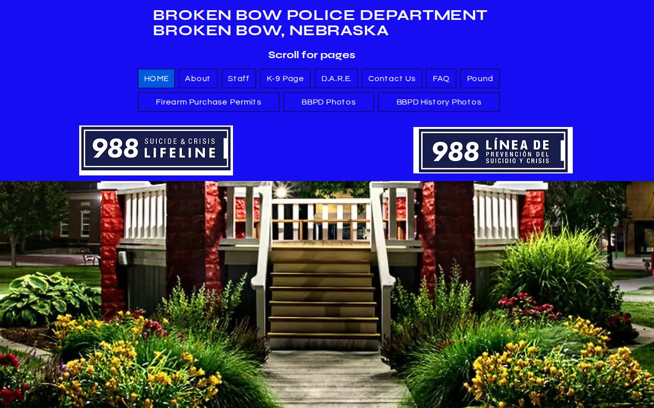 Broken Bow Police Department official contact and FAQ page
