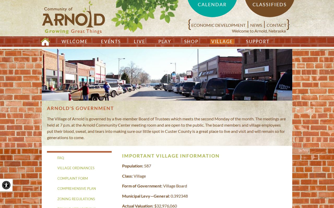 Official Village of Arnold government page